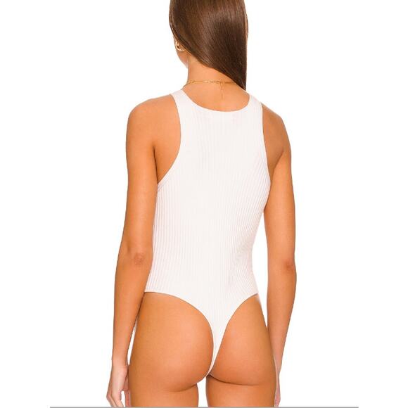 One Grey Day White Wool Bodysuit Tank - Picture 4 of 10